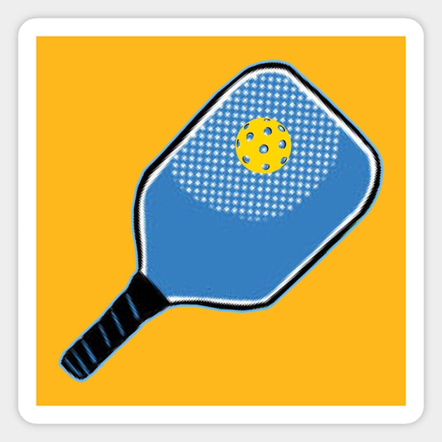 Logo Style Pickleball and Paddle Magnet by numpdog